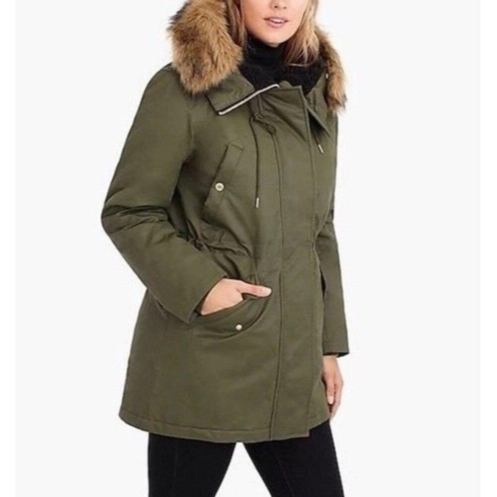 J. Crew Women’s  Jacket  Hoodie Perfect Winter Parka, Olive Green, Small